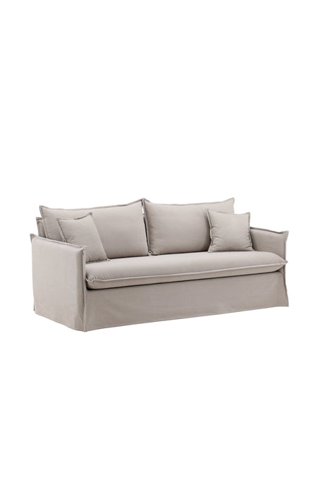 Nova 3 - Sitzer Sofa - braun/Polyester - Leinen - 3 - Sitzer Sofas - ALVAHOME