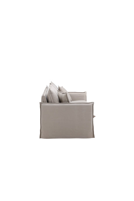 Nova 3 - Sitzer Sofa - braun/Polyester - Leinen - 3 - Sitzer Sofas - ALVAHOME