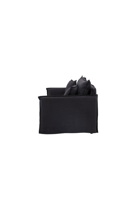 Nova 3 - Sitzer Sofa - schwarz/Polyester - Leinen - 3 - Sitzer Sofas - ALVAHOME