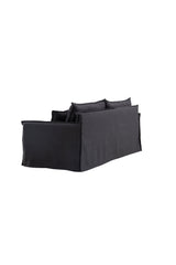 Nova 3 - Sitzer Sofa - schwarz/Polyester - Leinen - 3 - Sitzer Sofas - ALVAHOME