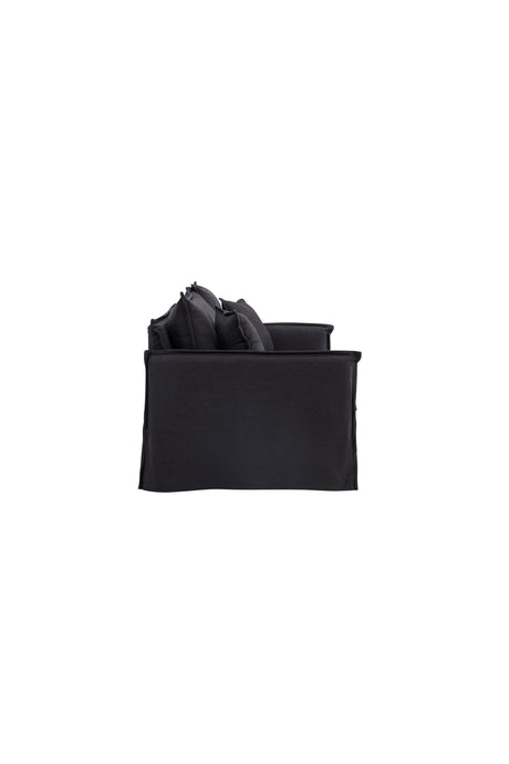 Nova 3 - Sitzer Sofa - schwarz/Polyester - Leinen - 3 - Sitzer Sofas - ALVAHOME