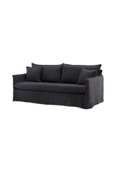 Nova 3 - Sitzer Sofa - schwarz/Polyester - Leinen - 3 - Sitzer Sofas - ALVAHOME