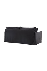 Nova 3 - Sitzer Sofa - schwarz/Polyester - Leinen - 3 - Sitzer Sofas - ALVAHOME