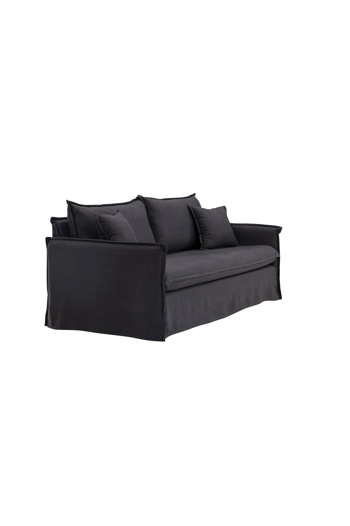 Nova 3 - Sitzer Sofa - schwarz/Polyester - Leinen - 3 - Sitzer Sofas - ALVAHOME
