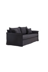 Nova 3 - Sitzer Sofa - schwarz/Polyester - Leinen - 3 - Sitzer Sofas - ALVAHOME