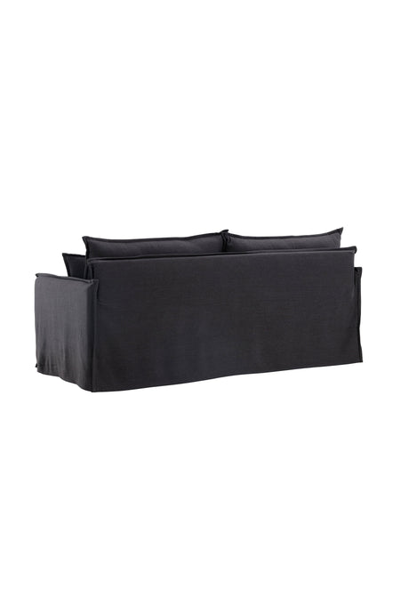 Nova 3 - Sitzer Sofa - schwarz/Polyester - Leinen - 3 - Sitzer Sofas - ALVAHOME