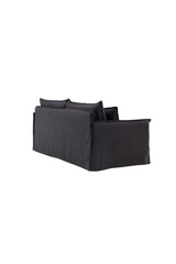 Nova 3 - Sitzer Sofa - schwarz/Polyester - Leinen - 3 - Sitzer Sofas - ALVAHOME
