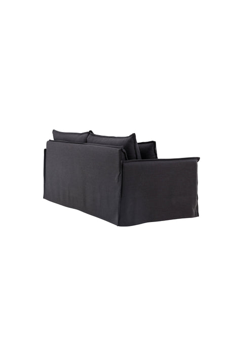 Nova 3 - Sitzer Sofa - schwarz/Polyester - Leinen - 3 - Sitzer Sofas - ALVAHOME