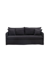 Nova 3 - Sitzer Sofa - schwarz/Polyester - Leinen - 3 - Sitzer Sofas - ALVAHOME
