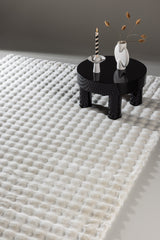 Novis Wohnzimmerteppich - weiß/Polyester - Wohnzimmerteppiche - ALVAHOME