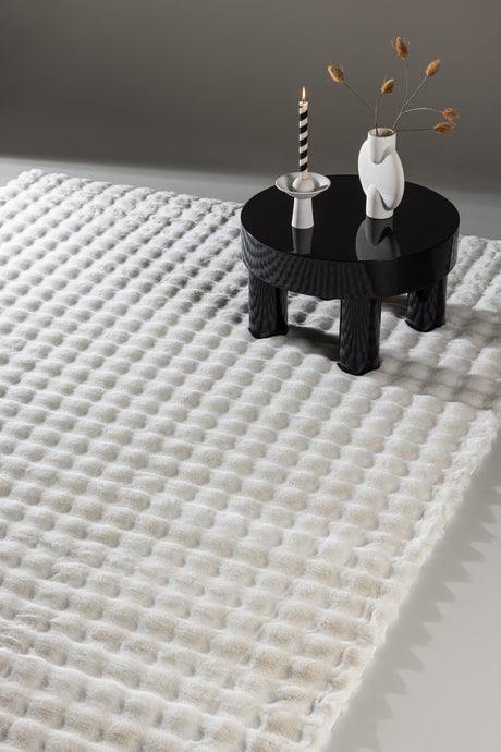 Novis Wohnzimmerteppich - weiß/Polyester - Wohnzimmerteppiche - ALVAHOME