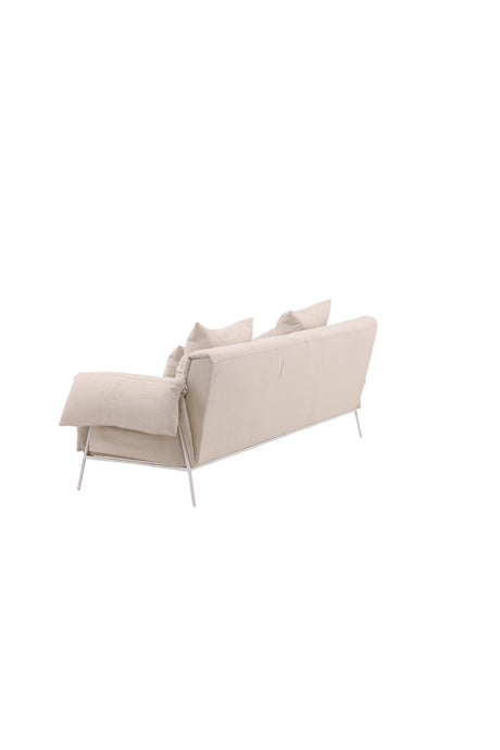 Öckerö 3 - Sitzer Sofa - beige/Polyester - Leinen - 3 - Sitzer Sofas - ALVAHOME