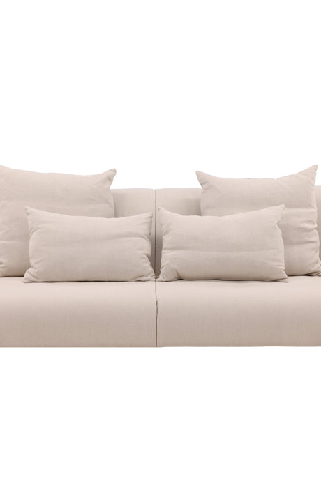Öckerö 3 - Sitzer Sofa - beige/Polyester - Leinen - 3 - Sitzer Sofas - ALVAHOME