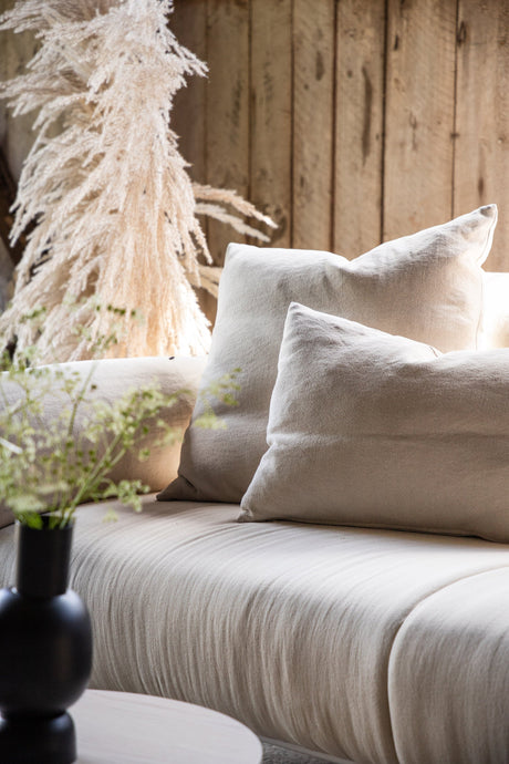 Öckerö 3 - Sitzer Sofa - beige/Polyester - Leinen - 3 - Sitzer Sofas - ALVAHOME