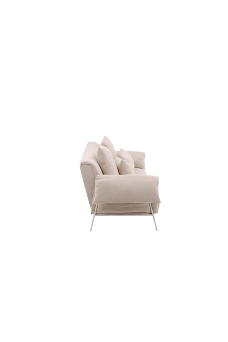 Öckerö 3 - Sitzer Sofa - beige/Polyester - Leinen - 3 - Sitzer Sofas - ALVAHOME