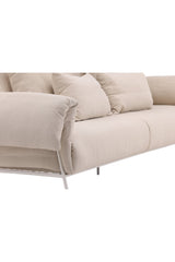 Öckerö 3 - Sitzer Sofa - beige/Polyester - Leinen - 3 - Sitzer Sofas - ALVAHOME