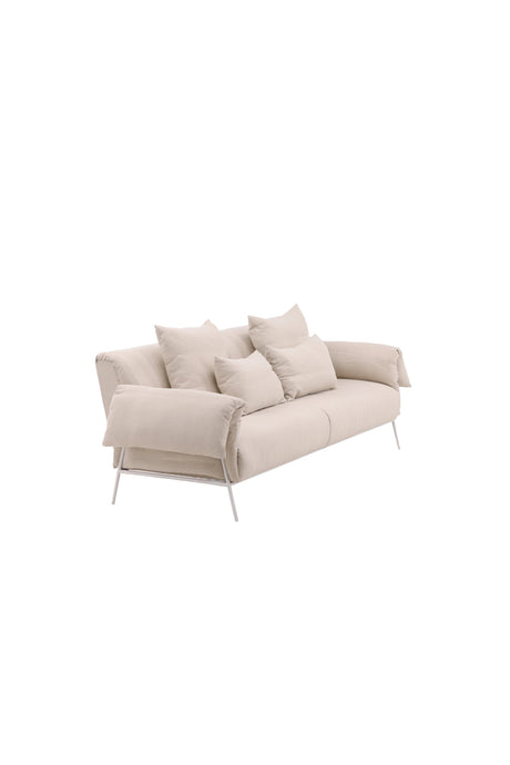 Öckerö 3 - Sitzer Sofa - beige/Polyester - Leinen - 3 - Sitzer Sofas - ALVAHOME