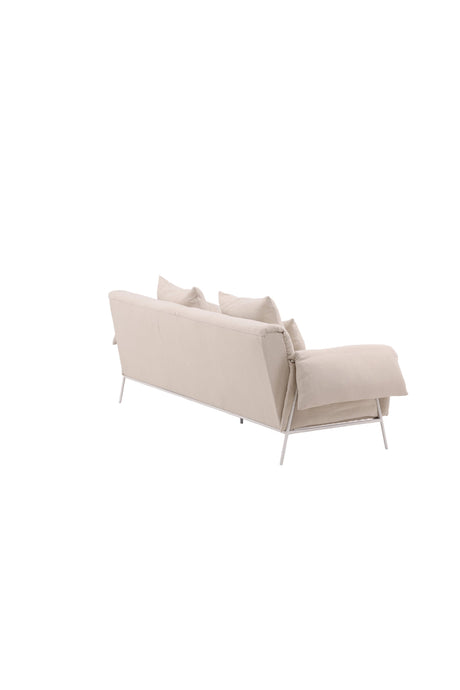 Öckerö 3 - Sitzer Sofa - beige/Polyester - Leinen - 3 - Sitzer Sofas - ALVAHOME