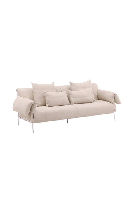 Öckerö 3 - Sitzer Sofa - beige/Polyester - Leinen - 3 - Sitzer Sofas - ALVAHOME