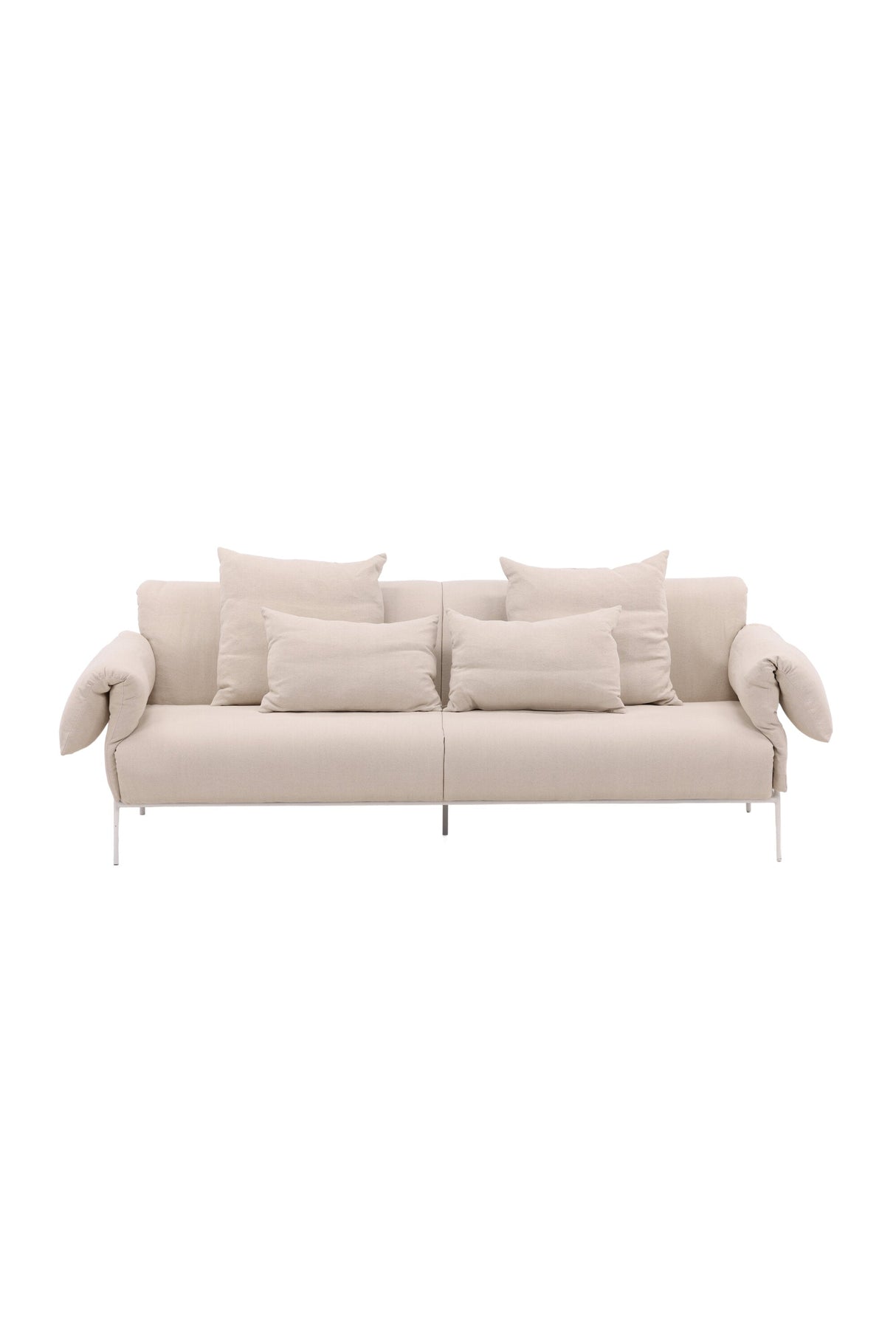 Öckerö 3 - Sitzer Sofa - beige/Polyester - Leinen - 3 - Sitzer Sofas - ALVAHOME
