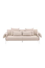 Öckerö 3 - Sitzer Sofa - beige/Polyester - Leinen - 3 - Sitzer Sofas - ALVAHOME