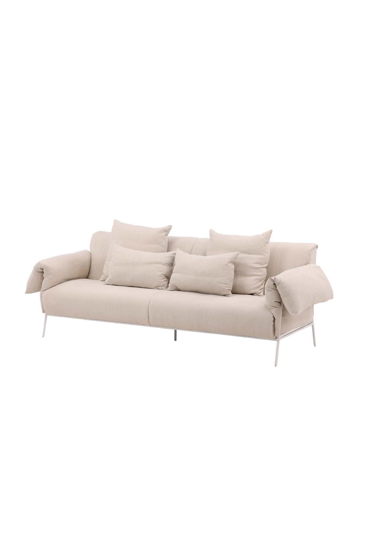 Öckerö 3 - Sitzer Sofa - beige/Polyester - Leinen - 3 - Sitzer Sofas - ALVAHOME