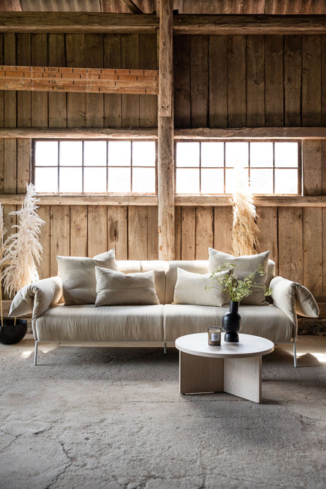 Öckerö 3 - Sitzer Sofa - beige/Polyester - Leinen - 3 - Sitzer Sofas - ALVAHOME