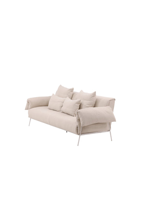Öckerö 3 - Sitzer Sofa - beige/Polyester - Leinen - 3 - Sitzer Sofas - ALVAHOME