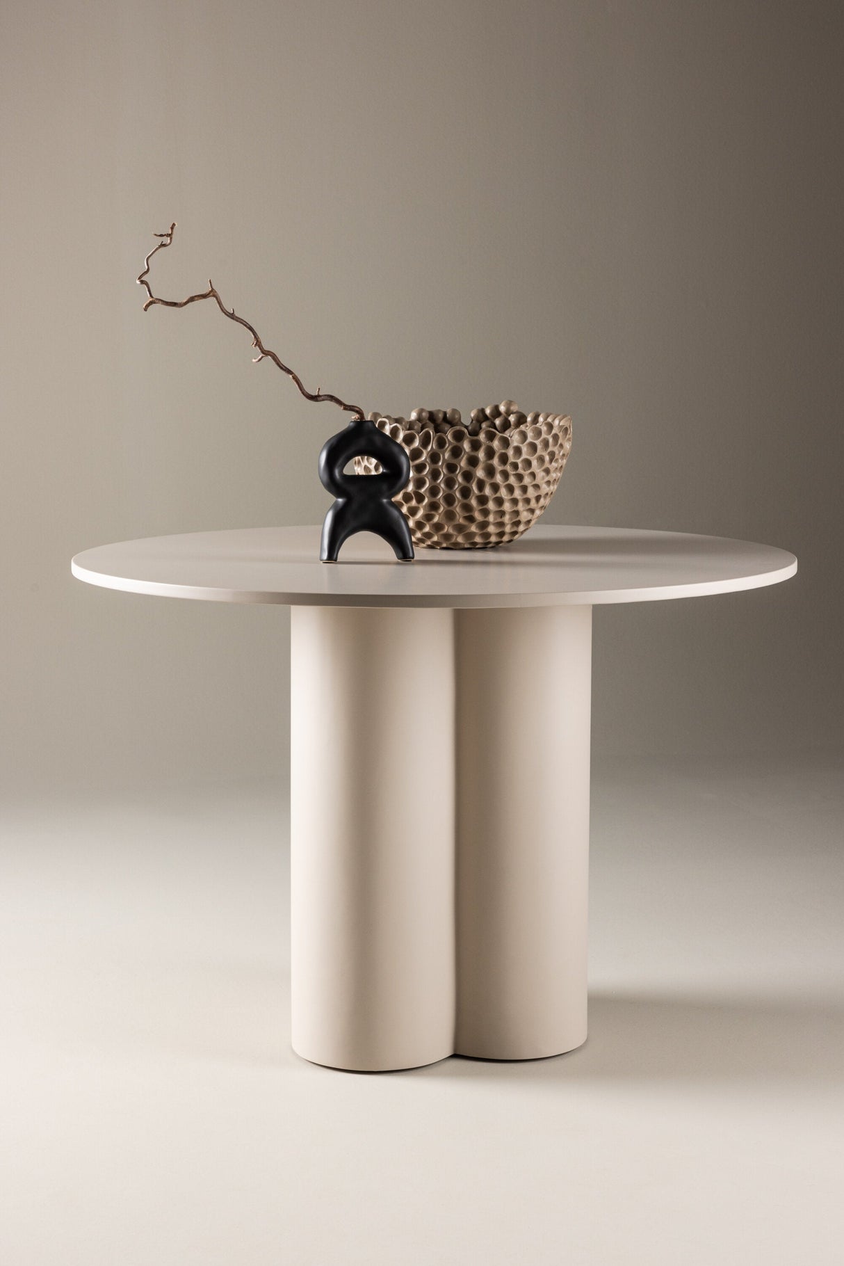 Olivia runder Esstisch - beige/MDF - Runde Esstische - ALVAHOME