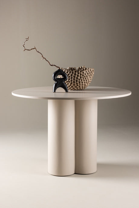 Olivia runder Esstisch - beige/MDF - Runde Esstische - ALVAHOME