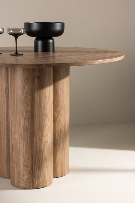 Olivia runder Esstisch - braun/MDF - Runde Esstische - ALVAHOME