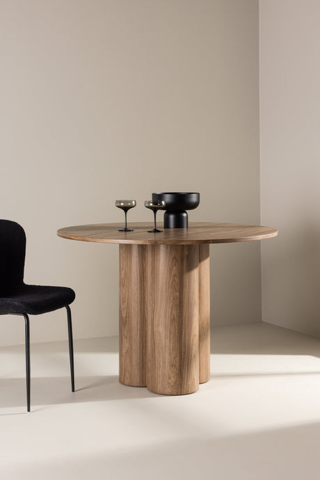 Olivia runder Esstisch - braun/MDF - Runde Esstische - ALVAHOME