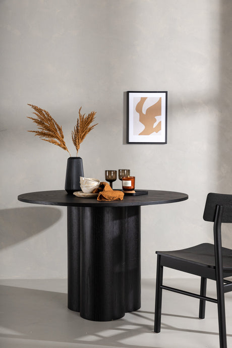 Olivia runder Esstisch - schwarz/MDF - Runde Esstische - ALVAHOME