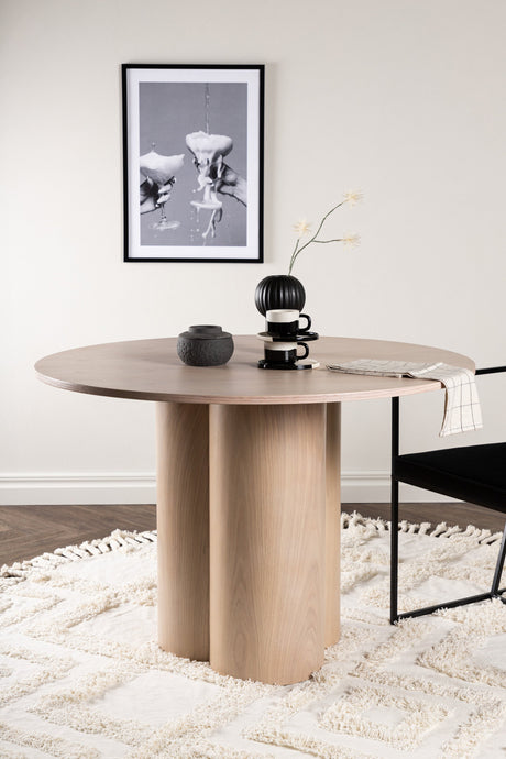 Olivia runder Esstisch - white - wash/MDF - Runde Esstische - ALVAHOME