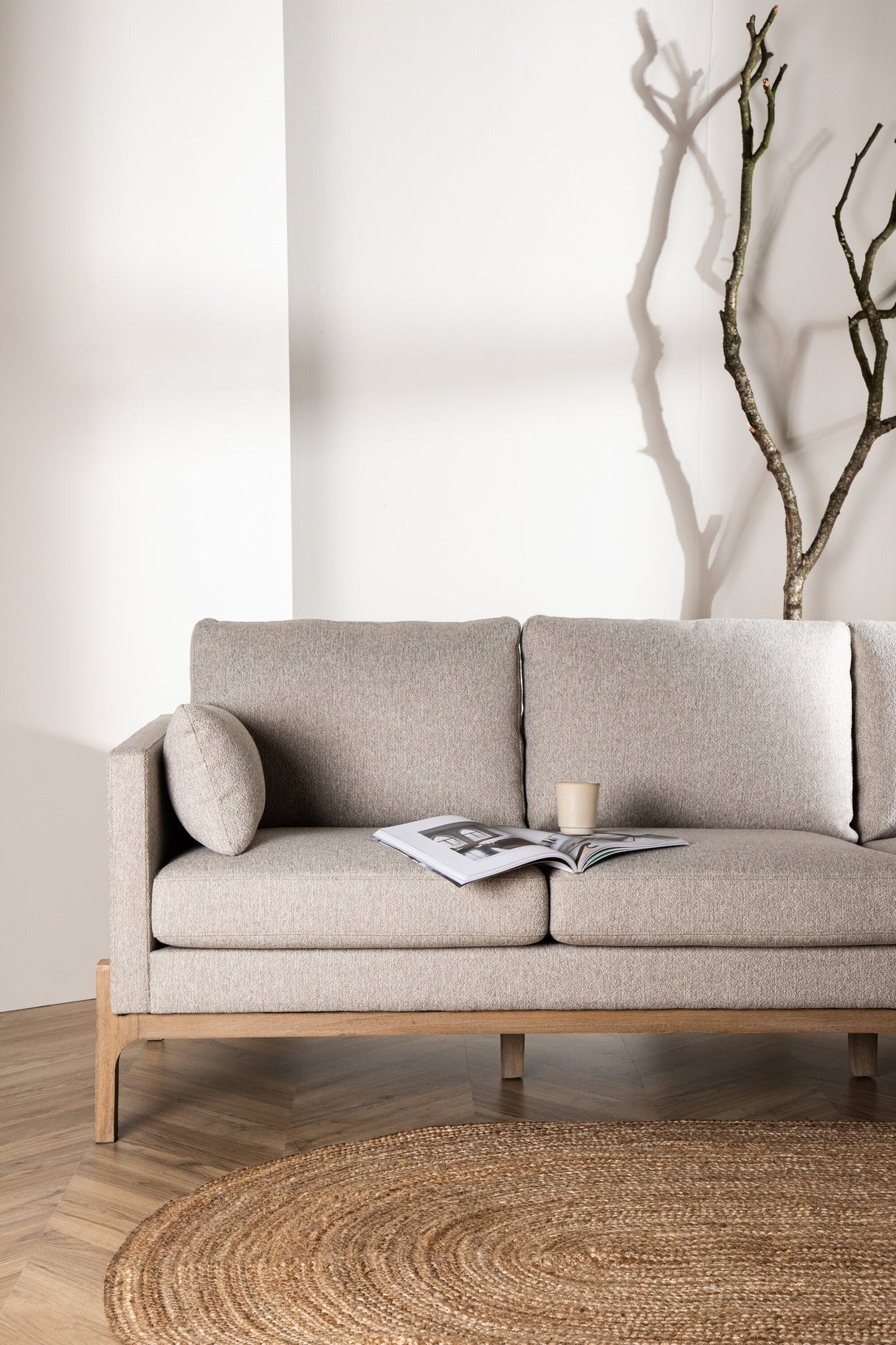 Olympia 3 - Sitzer Sofa - off - white/MDF - 3 - Sitzer Sofas - ALVAHOME