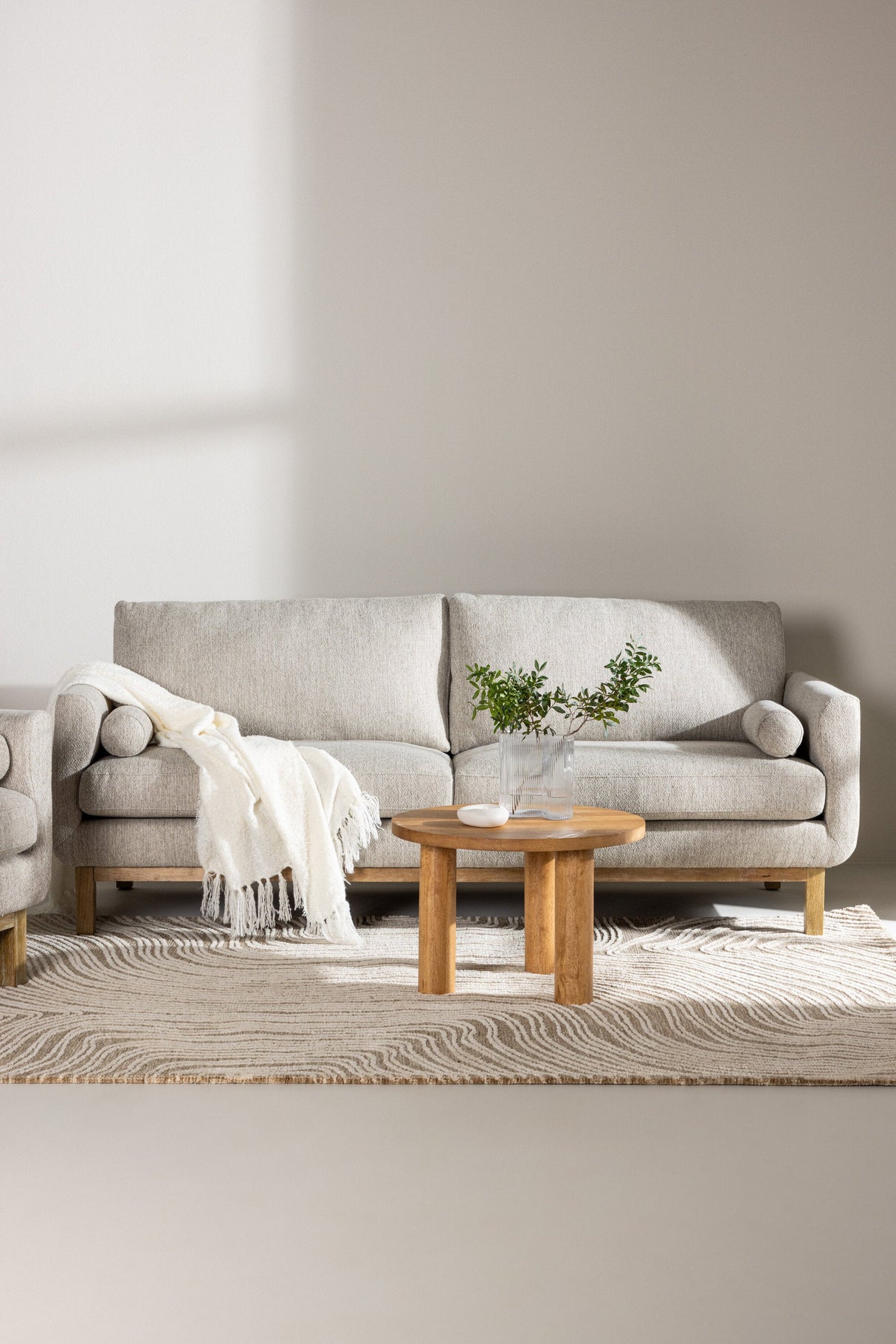 Olympos 3 - Sitzer Sofa - beige/Polyester - 3 - Sitzer Sofas - ALVAHOME