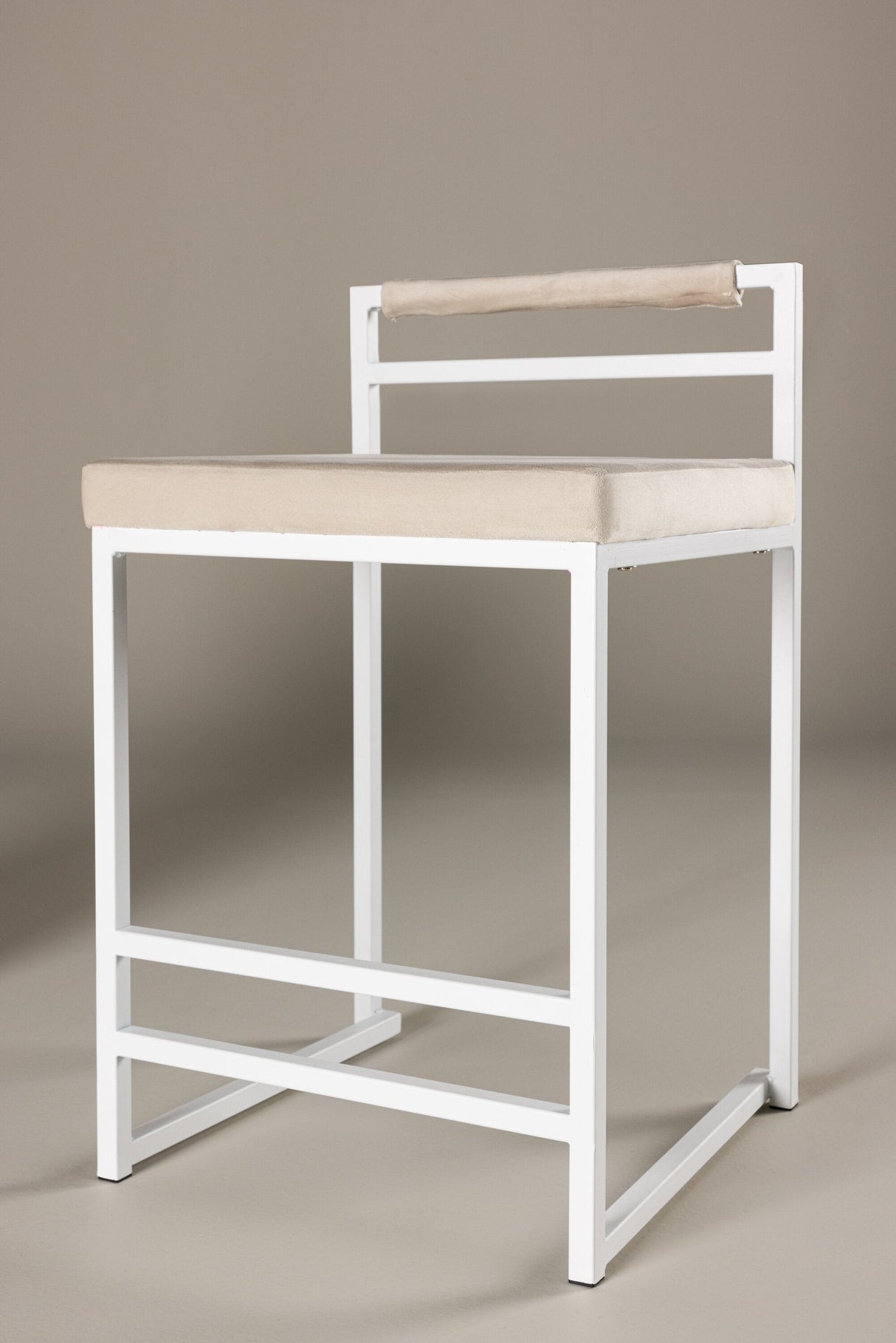 Opelika Barhocker - beige/Polyester - Samt - Barhocker - ALVAHOME