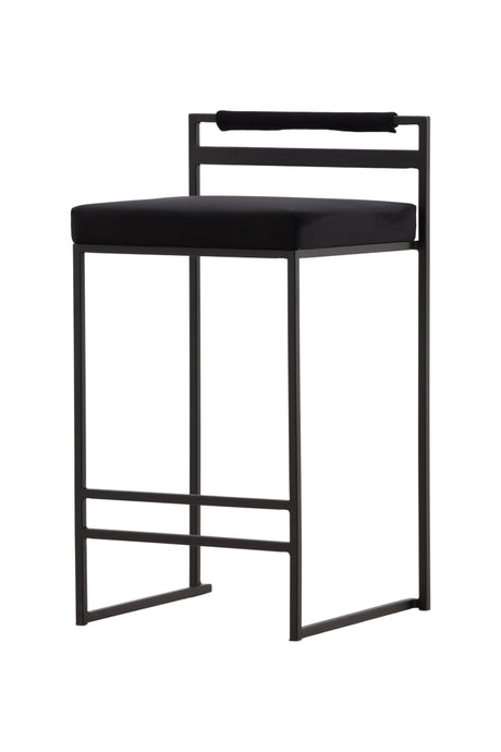 Opelika Barhocker - schwarz/Stahl - Barhocker - ALVAHOME