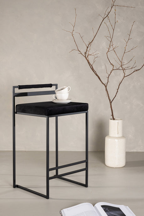 Opelika Barhocker - schwarz/Stahl - Barhocker - ALVAHOME