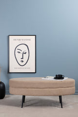 Otto Ottoman - beige/Polyester - Teddy - Ottomane / Poufs - ALVAHOME