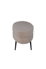 Otto Ottoman - beige/Polyester - Teddy - Ottomane / Poufs - ALVAHOME