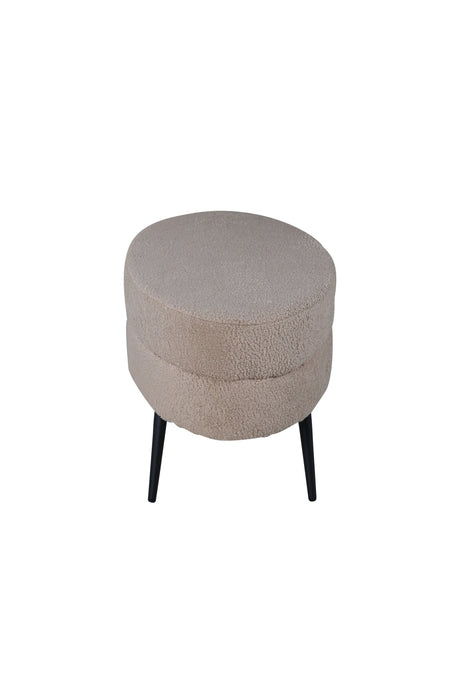 Otto Ottoman - beige/Polyester - Teddy - Ottomane / Poufs - ALVAHOME
