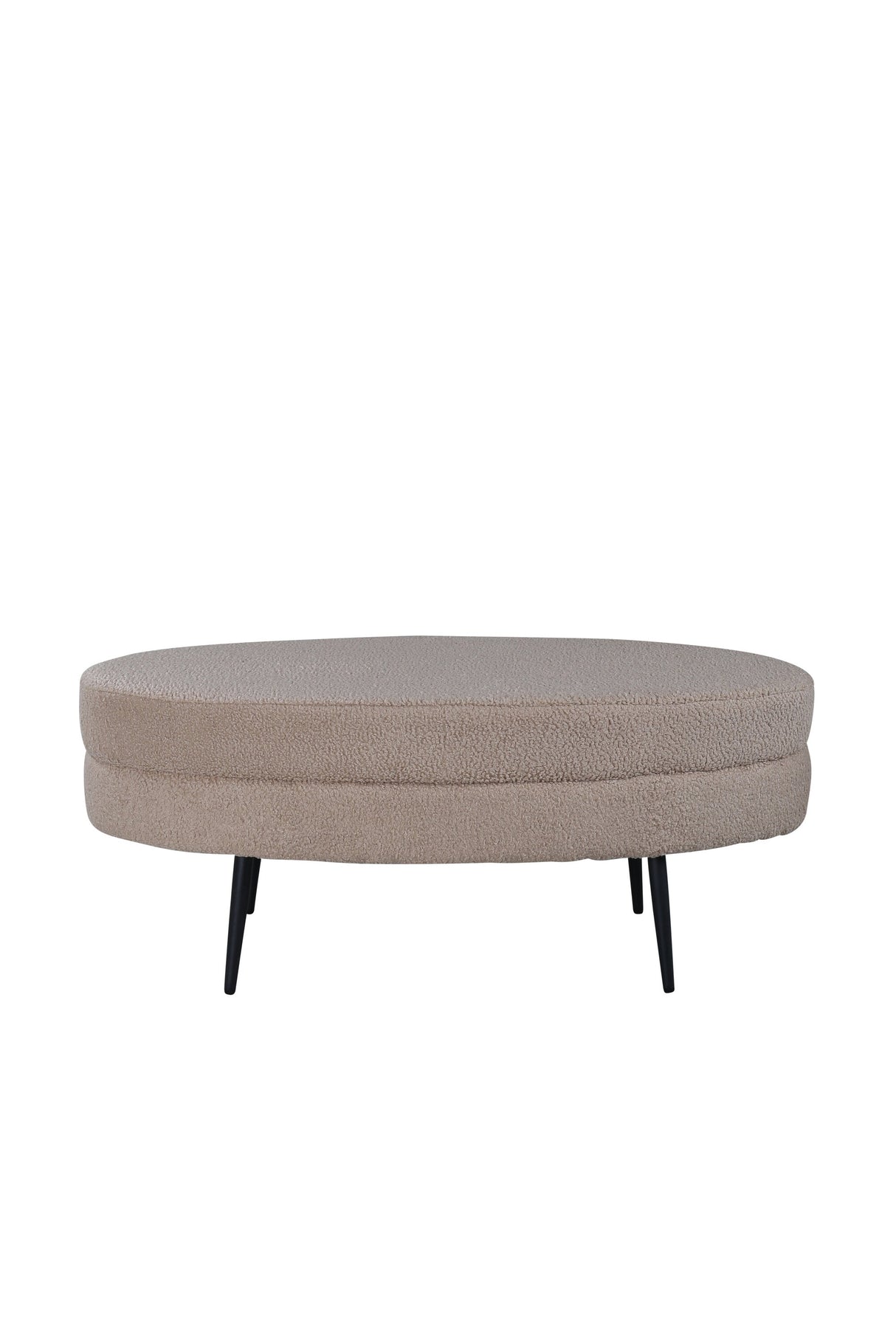 Otto Ottoman - beige/Polyester - Teddy - Ottomane / Poufs - ALVAHOME