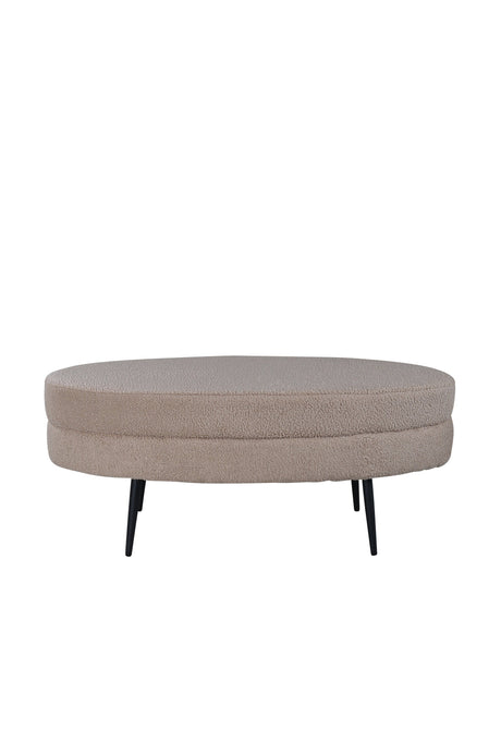 Otto Ottoman - beige/Polyester - Teddy - Ottomane / Poufs - ALVAHOME