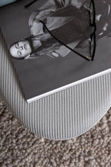 Otto Ottoman - grau/Polyester - Kord - Ottomane / Poufs - ALVAHOME