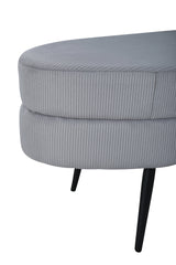 Otto Ottoman - grau/Polyester - Kord - Ottomane / Poufs - ALVAHOME