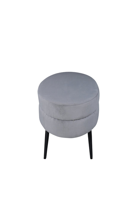 Otto Ottoman - grau/Polyester - Kord - Ottomane / Poufs - ALVAHOME