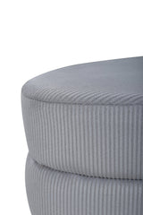 Otto Ottoman - grau/Polyester - Kord - Ottomane / Poufs - ALVAHOME