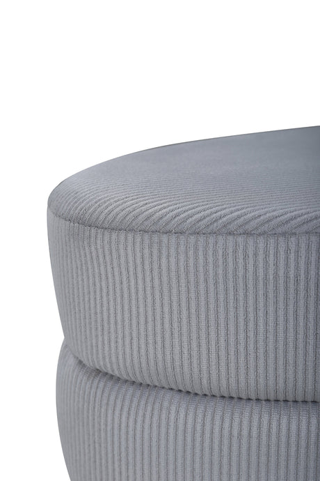 Otto Ottoman - grau/Polyester - Kord - Ottomane / Poufs - ALVAHOME