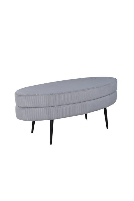 Otto Ottoman - grau/Polyester - Kord - Ottomane / Poufs - ALVAHOME